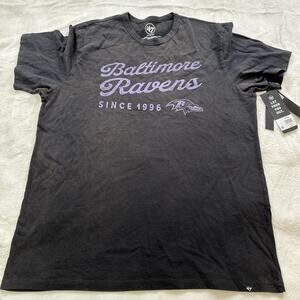 '47 Brand Baltimore Ravens T Shirt Men's Size XL Black Lived In‎ Look Cotton NEW